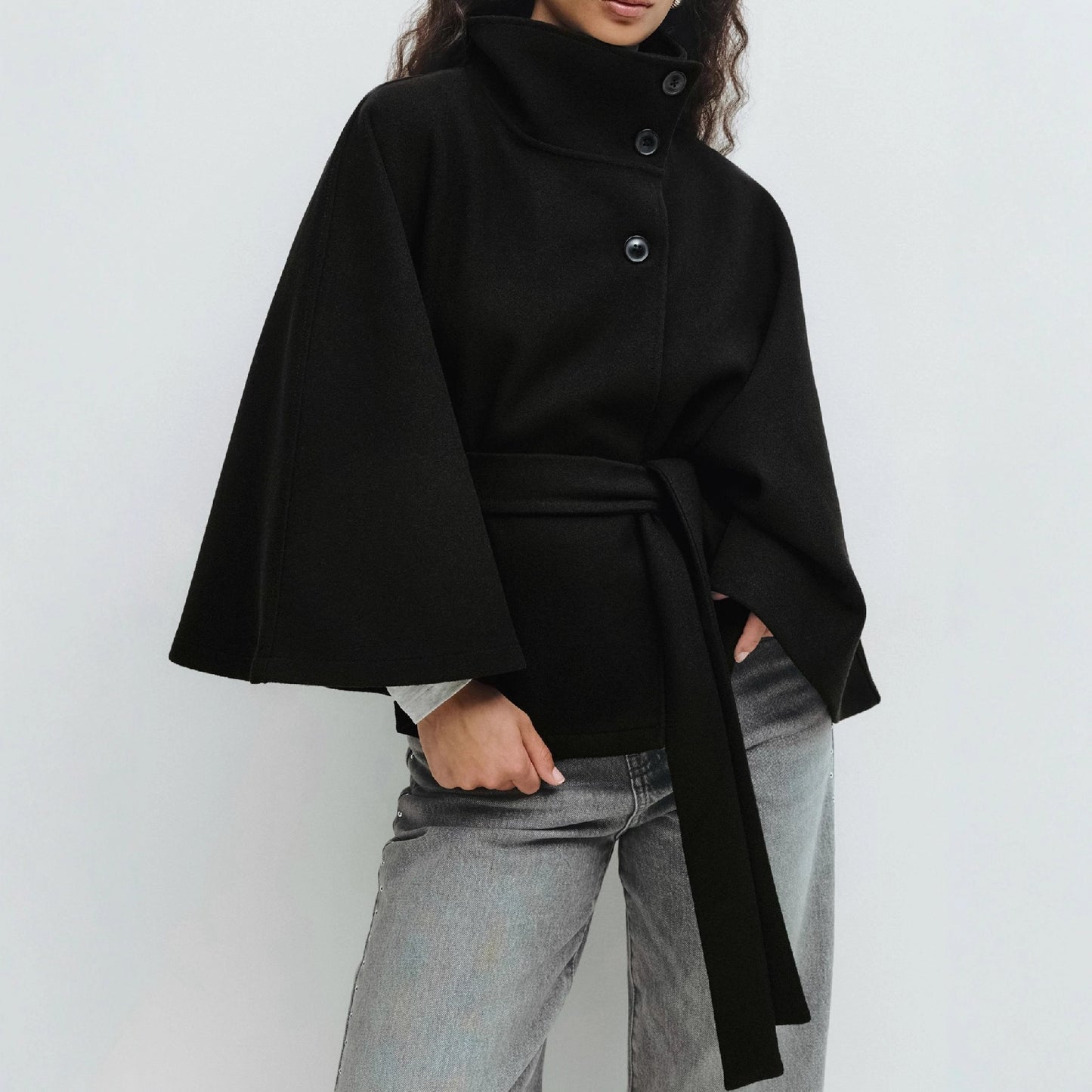 Stand-collar Trench Coat