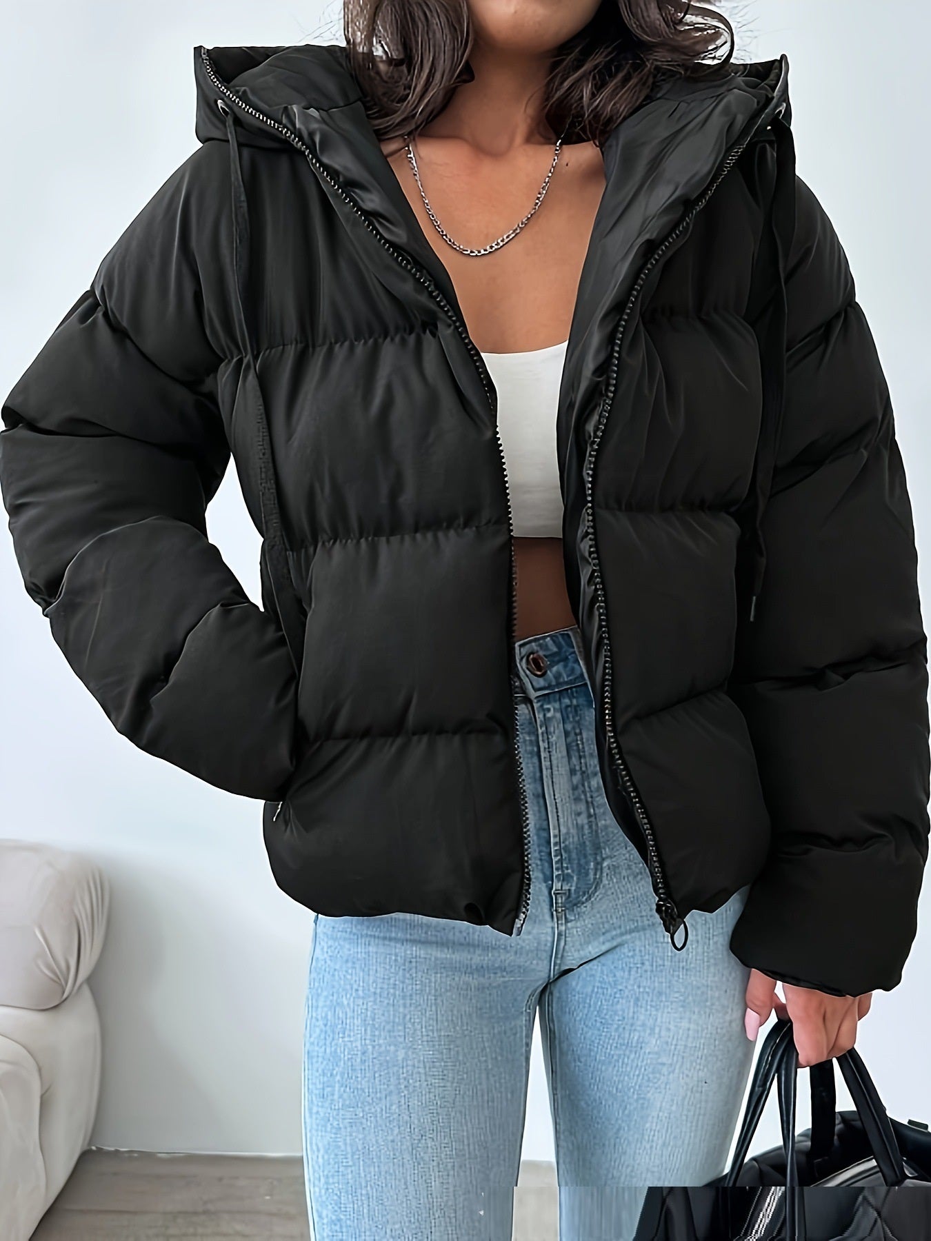 Oversized Warm Hooded Puffer Jacket