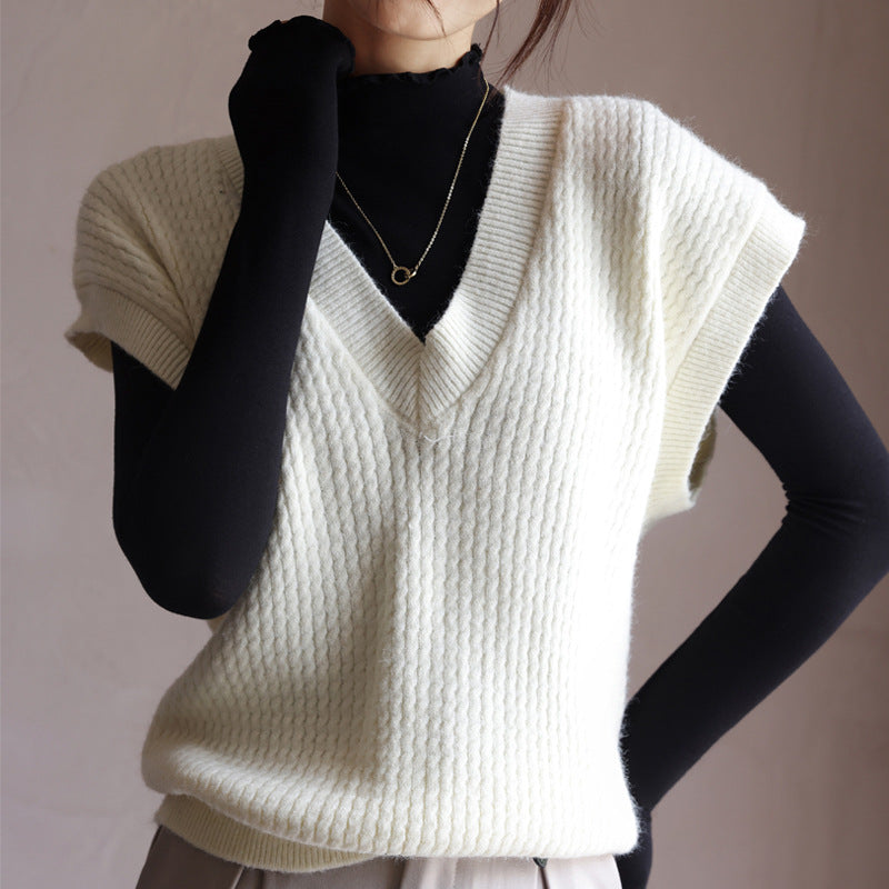 Semi-high Neck Ruffle Base Shirt