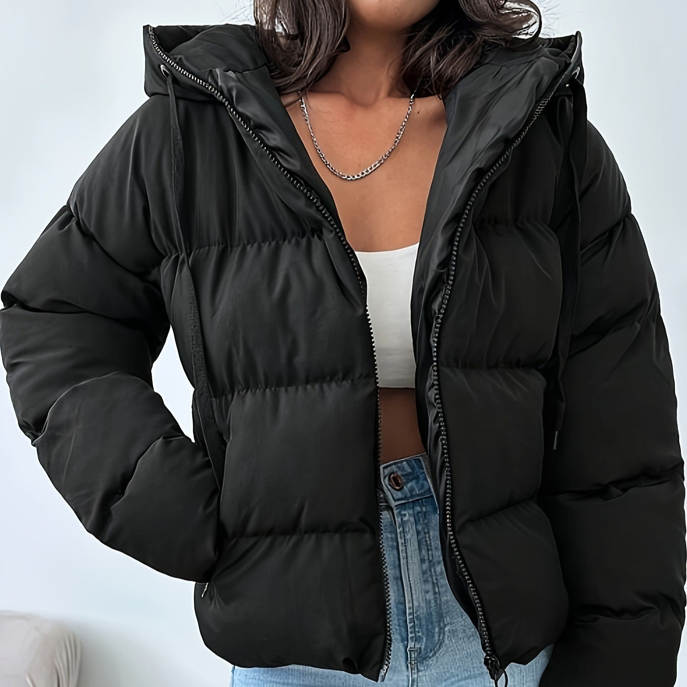 Oversized Warm Hooded Puffer Jacket